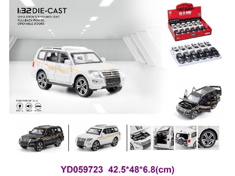 1:32 Die-cast Car W/SOUNDS&LIGHT 12PCS/BOX