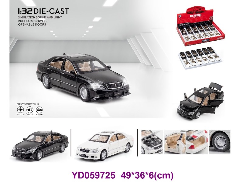 Die-cast Car W/SOUNDS&LIGHT 12PCS/BOX