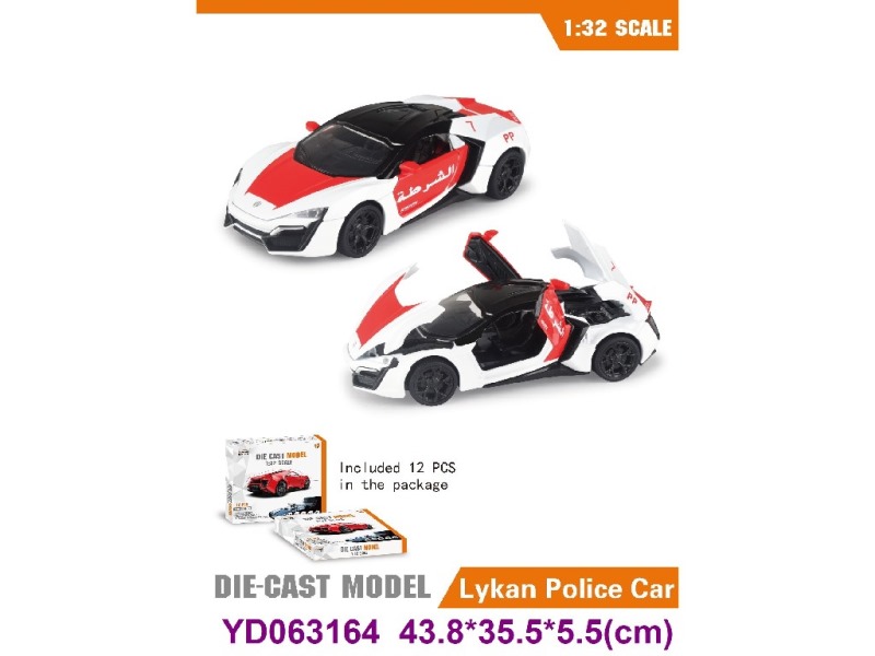 1：:32 DIE-CAST CAR W/SOUNS&LIGHT 12PCS/BOX