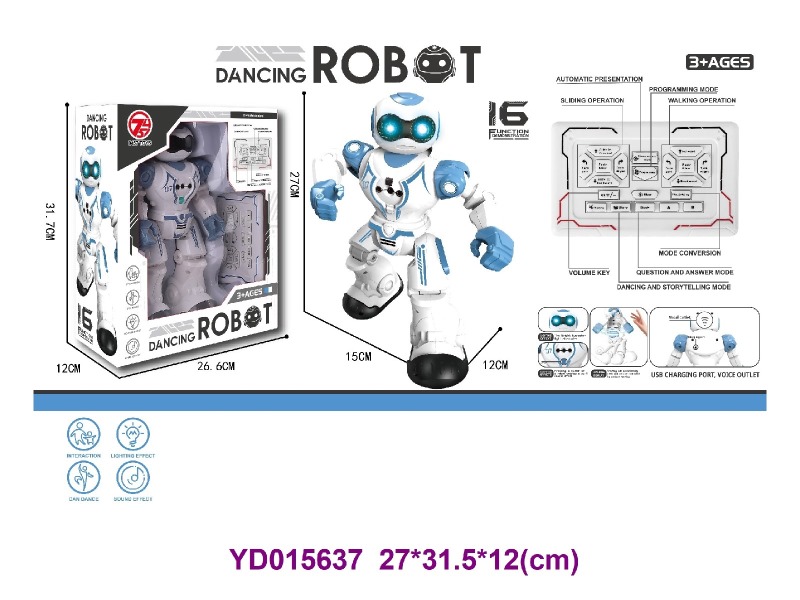 Toy intelligent robot W/light&sounds