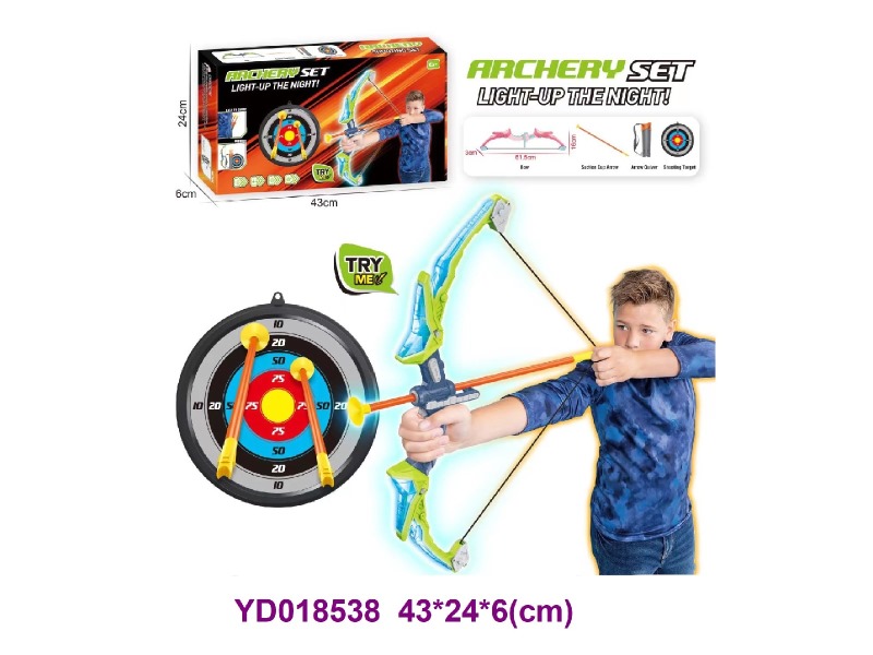 Bow and arrow set w/light