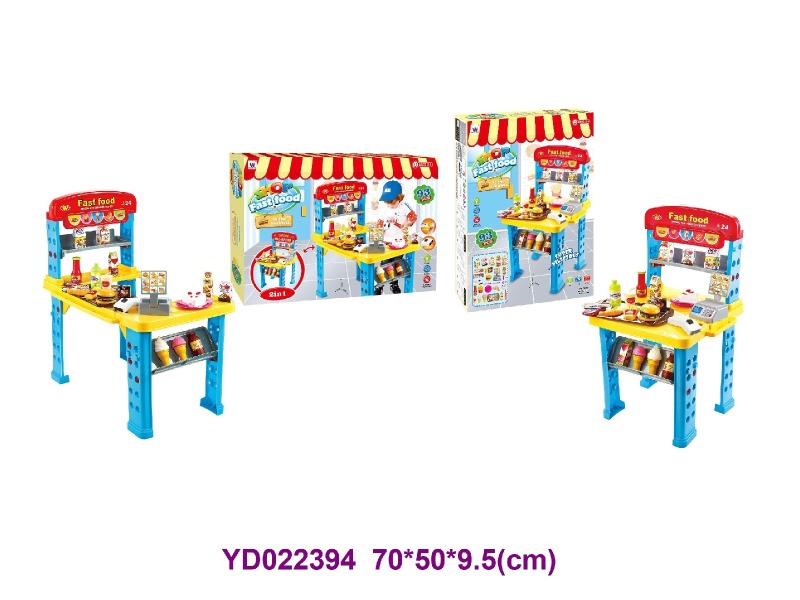 Fast food table W/IC&light
