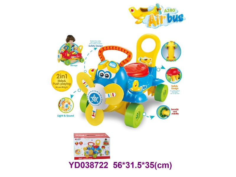FREE WHEEL  PLANE W/SOUNDS&LIGHT
