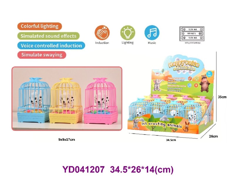 Voice controlled bird 12pcs/box w/sounds&light