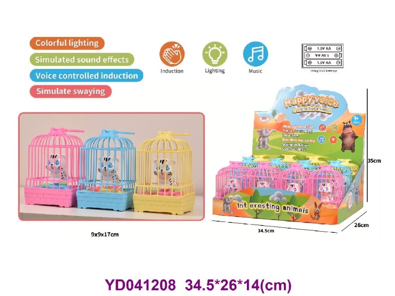 Voice controlled bird 12pcs/box w/sounds&light