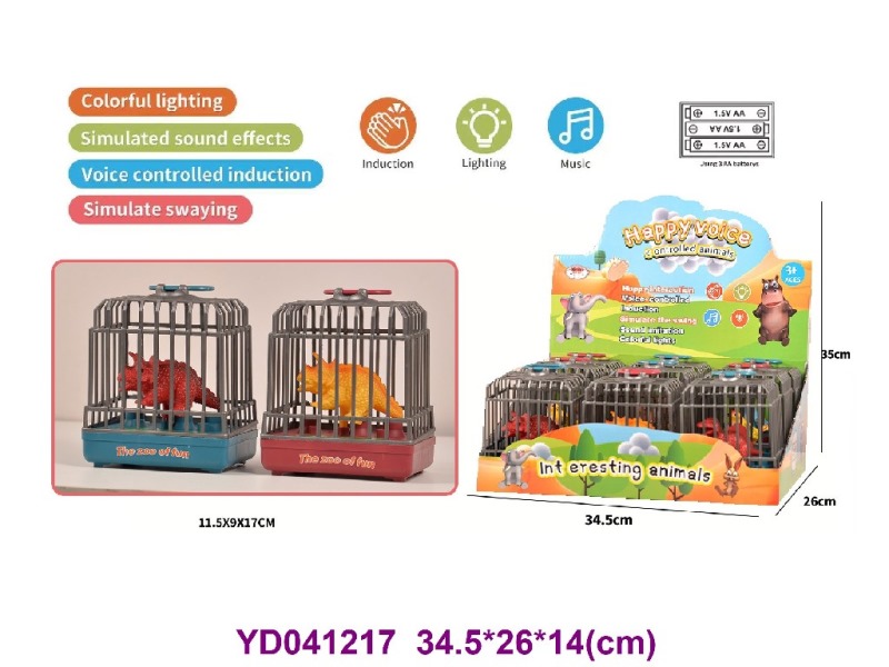 Voice controlled bird 9pcs/box w/sounds&light