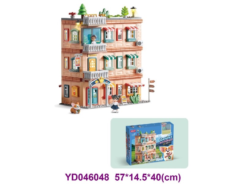 diy villa 382pcs w/light